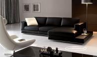 Ъглов луксозен диван е естествена кожа 110